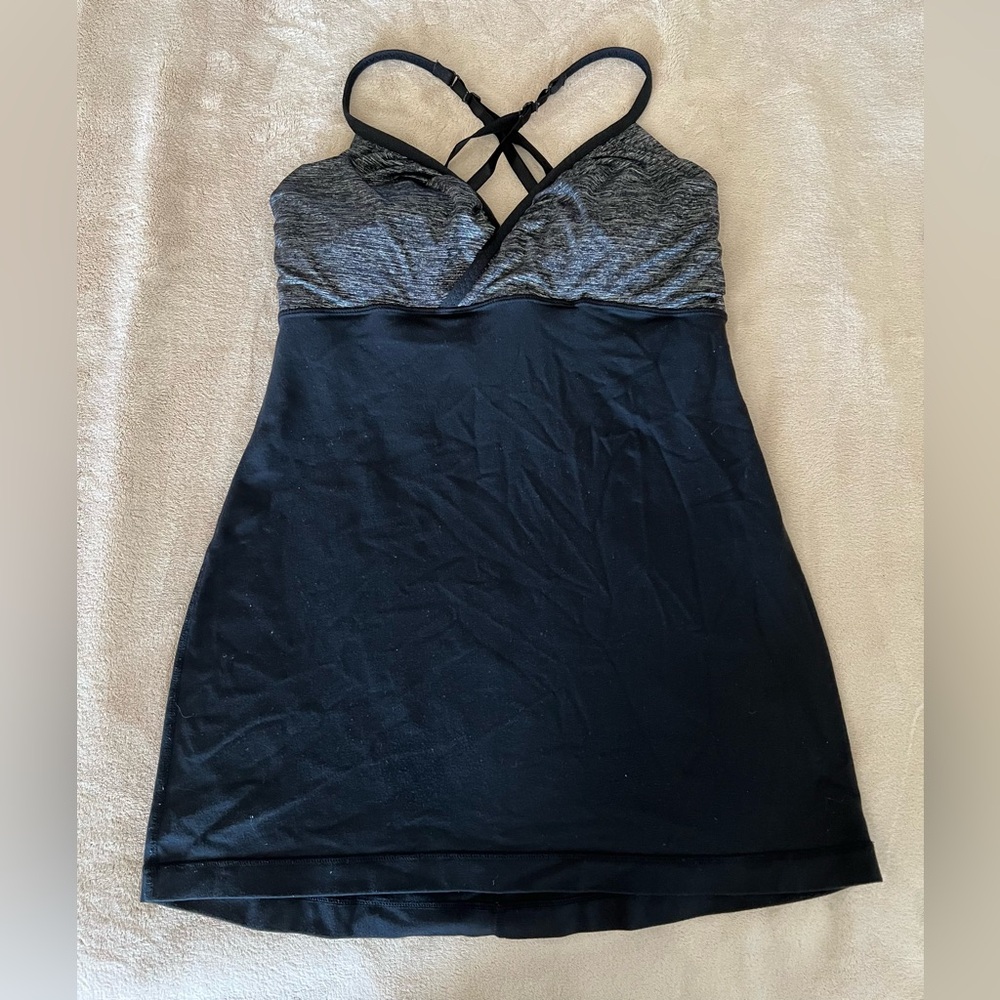 Lululemon Athletica Women's Black and Gray Padded Cami